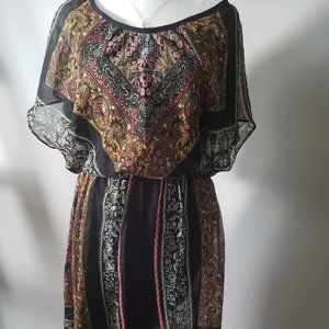 Sandra Darren Multicolored Paisley Dress